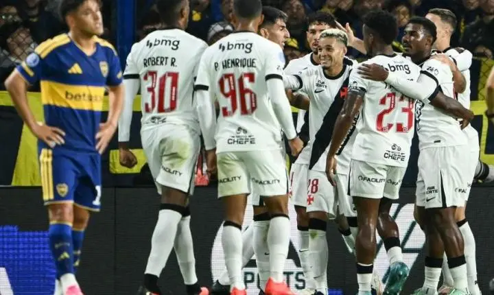 Vasco segura pressão na Bombonera após expulsão de Gómez e vence Boca Juniors pela Sul-Americana