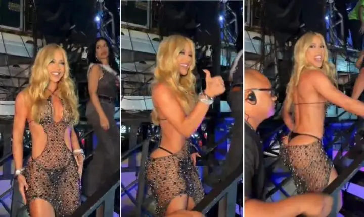 Virginia Fonseca Ousa no Desfile das Campeãs com Look Vazado e Tapa-Mamilo