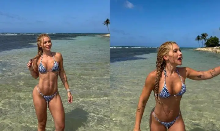 Virginia Fonseca posa de biquíni na Jamaica e revela susto com tubarão no mar